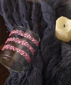 HIER_5150 3 Pack | Black Heptagon Self Adhesive Rhinestone Gem Craft Stickers Tabletop Decor