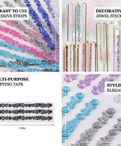 HIER_5150 Tabletop Decor 3 Pack | Lavender Heptagon Self Adhesive Rhinestone Gem Craft Stickers 22 HIER_5150 Tabletop Decor 3 Pack | Lavender Heptagon Self Adhesive Rhinestone Gem Craft Stickers