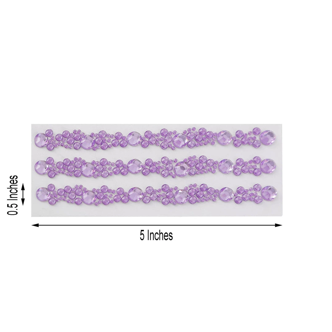 HIER_5150 Tabletop Decor 3 Pack | Lavender Heptagon Self Adhesive Rhinestone Gem Craft Stickers 3 HIER_5150 Tabletop Decor 3 Pack | Lavender Heptagon Self Adhesive Rhinestone Gem Craft Stickers