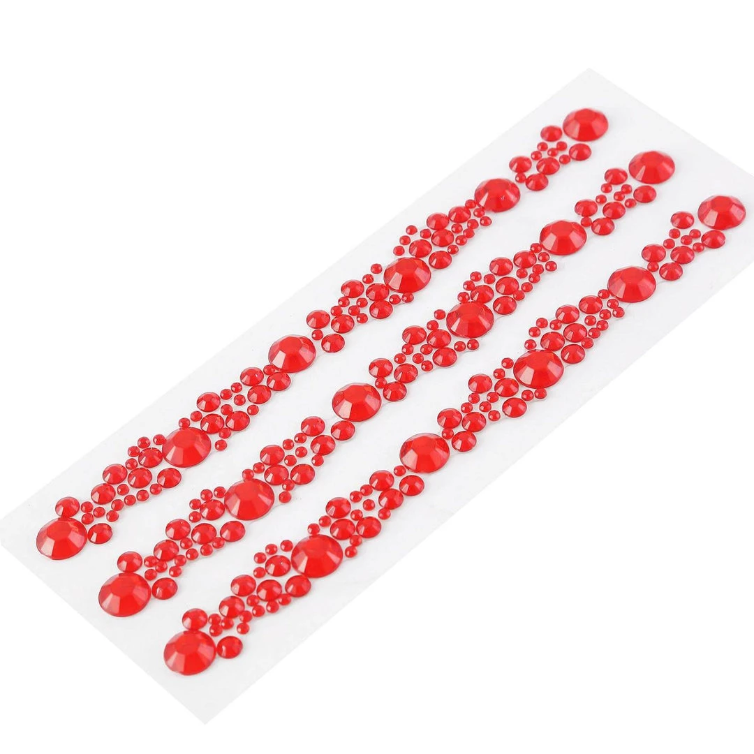 HIER_5150 3 Pack | Red Heptagon Self Adhesive Rhinestone Gem Craft Stickers 1 HIER_5150 3 Pack | Red Heptagon Self Adhesive Rhinestone Gem Craft Stickers