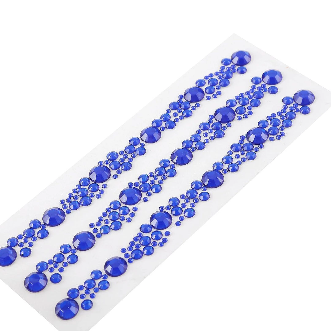 HIER_5150 3 Pack | Royal Blue Heptagon Self Adhesive Rhinestone Gem Craft Stickers 1 HIER_5150 3 Pack | Royal Blue Heptagon Self Adhesive Rhinestone Gem Craft Stickers