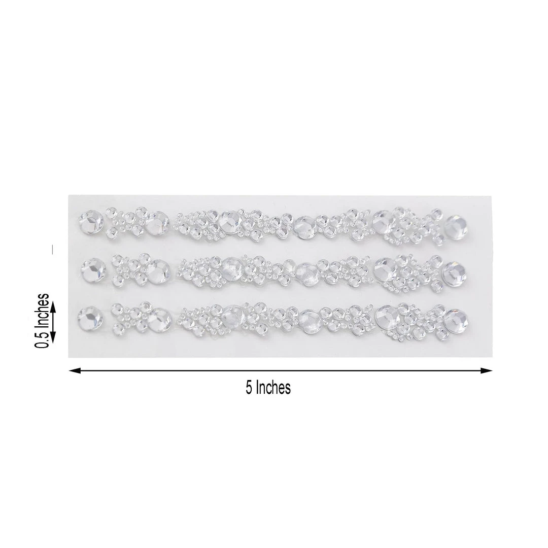 HIER_5150 3 Pack | Silver Heptagon Self Adhesive Rhinestone Gem Craft Stickers 3 HIER_5150 3 Pack | Silver Heptagon Self Adhesive Rhinestone Gem Craft Stickers