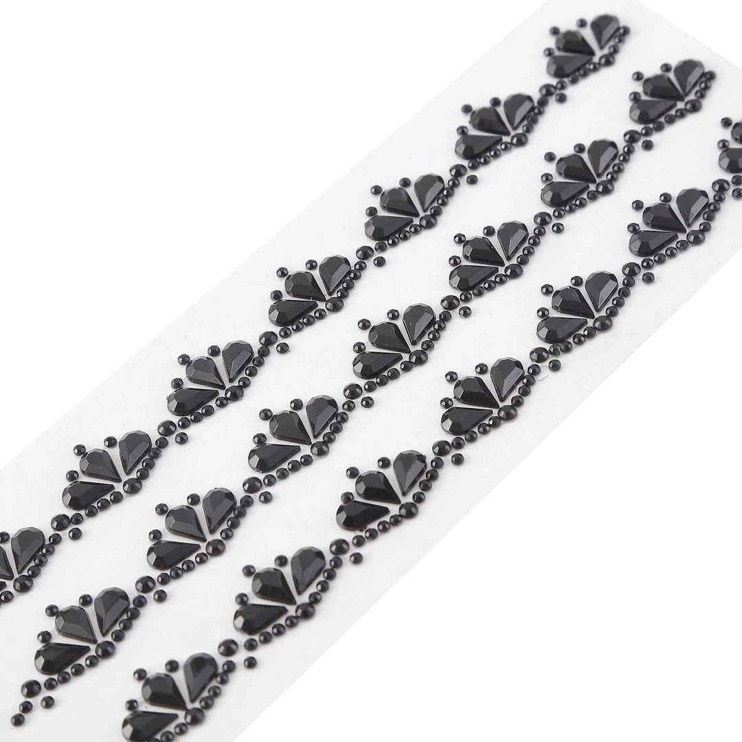 HIER_5150 3 Pack | Stick-On Diamond Rhinestone Gems, Black Self Adhesive Crown DIY Craft Stickers Chargers & Centerpieces 1 HIER_5150 3 Pack | Stick-On Diamond Rhinestone Gems, Black Self Adhesive Crown DIY Craft Stickers Chargers & Centerpieces