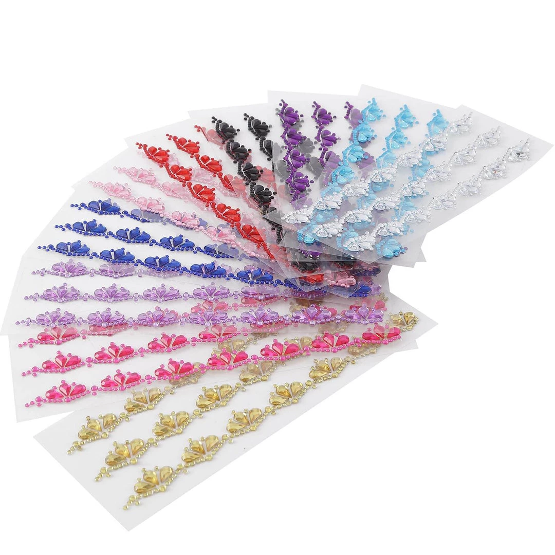 HIER_5150 3 Pack | Stick-On Diamond Rhinestone Gems, Royal Blue Self Adhesive Crown DIY Craft Stickers 20 HIER_5150 3 Pack | Stick-On Diamond Rhinestone Gems, Royal Blue Self Adhesive Crown DIY Craft Stickers