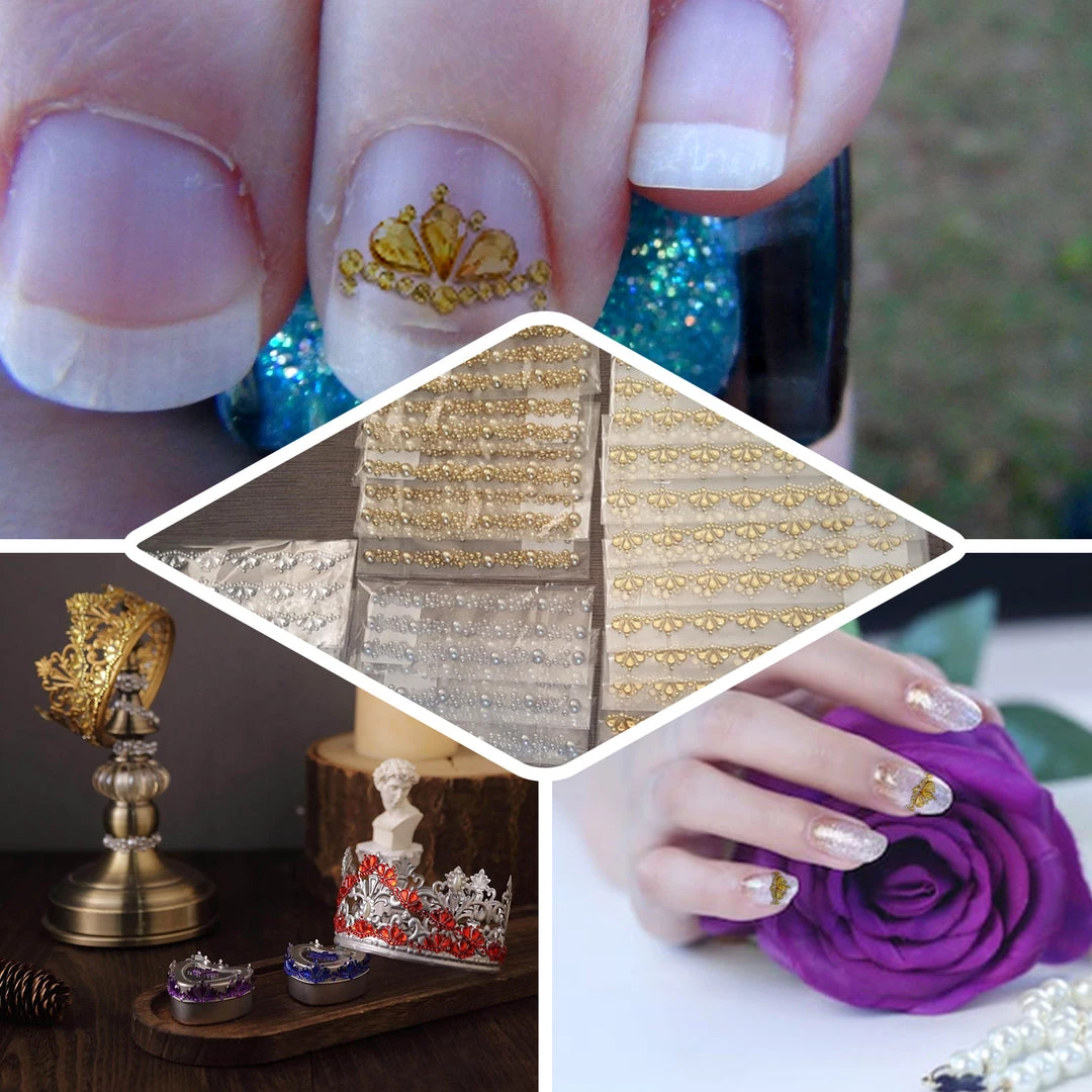 HIER_5150 3 Pack | Stick-On Diamond Rhinestone Gems, Silver Self Adhesive Crown DIY Craft Stickers Chargers & Centerpieces 5 HIER_5150 3 Pack | Stick-On Diamond Rhinestone Gems, Silver Self Adhesive Crown DIY Craft Stickers Chargers & Centerpieces