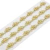 HIER_5150 3 Pack | Stick-On Diamond Rhinestone Gems, Gold Self Adhesive Crown DIY Craft Stickers Chargers & Centerpieces
