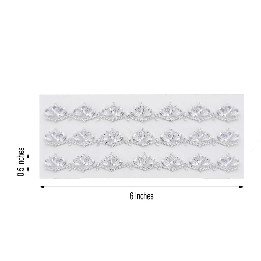 HIER_5150 3 Pack | Stick-On Diamond Rhinestone Gems, Silver Self Adhesive Crown DIY Craft Stickers Chargers & Centerpieces 3 HIER_5150 3 Pack | Stick-On Diamond Rhinestone Gems, Silver Self Adhesive Crown DIY Craft Stickers Chargers & Centerpieces