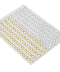 HIER_5150 Tabletop Decor 5 Strips | Stick On Rhinestone Gems | Oval Self Adhesive Diamond Rhinestone Stickers | Silver 29 HIER_5150 Tabletop Decor 5 Strips | Stick On Rhinestone Gems | Oval Self Adhesive Diamond Rhinestone Stickers | Silver