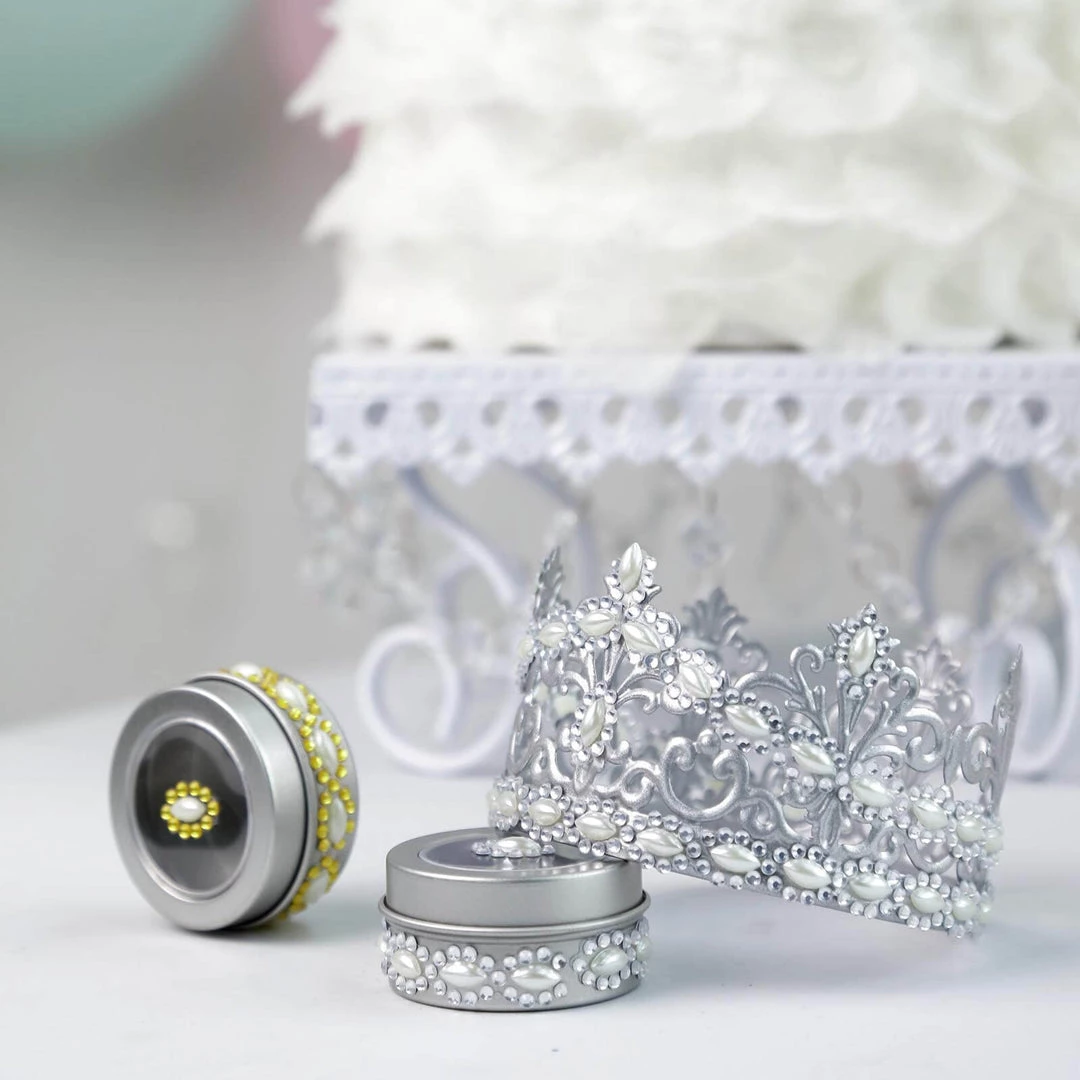 HIER_5150 Tabletop Decor 5 Strips | Stick On Rhinestone Gems | Oval Self Adhesive Diamond Rhinestone Stickers | Silver 10 HIER_5150 Tabletop Decor 5 Strips | Stick On Rhinestone Gems | Oval Self Adhesive Diamond Rhinestone Stickers | Silver