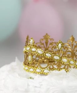 HIER_5150 5 Strips | Stick On Rhinestone Gems | Oval Self Adhesive Diamond Rhinestone Stickers | Gold Tabletop Decor