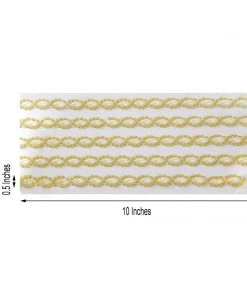 HIER_5150 5 Strips | Stick On Rhinestone Gems | Oval Self Adhesive Diamond Rhinestone Stickers | Gold Tabletop Decor