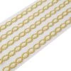 HIER_5150 5 Strips | Stick On Rhinestone Gems | Oval Self Adhesive Diamond Rhinestone Stickers | Gold Tabletop Decor