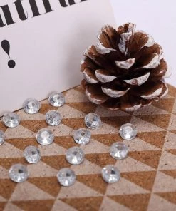 HIER_5150 1000 Pcs | Clear Round Diamond Rhinestones, DIY Craft Jewels Decor Tabletop Decor