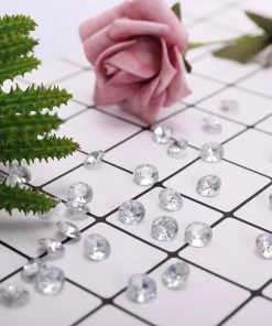 HIER_5150 1000 Pcs | Clear Round Diamond Rhinestones, DIY Craft Jewels Decor Tabletop Decor