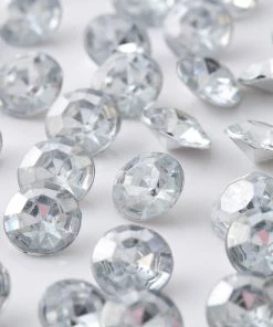 HIER_5150 1000 Pcs | Clear Round Diamond Rhinestones, DIY Craft Jewels Decor Tabletop Decor
