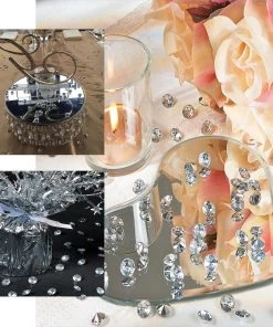HIER_5150 1000 Pcs | Clear Round Diamond Rhinestones, DIY Craft Jewels Decor Tabletop Decor