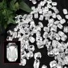 HIER_5150 470 Pcs | Clear Emerald-Cut Endless Diamond Rhinestones, DIY Craft Jewels Chargers & Centerpieces