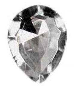 HIER_5150 Chargers & Centerpieces 470 Pcs | Clear Teardrop Diamond Rhinestones, DIY Craft Jewels Decor