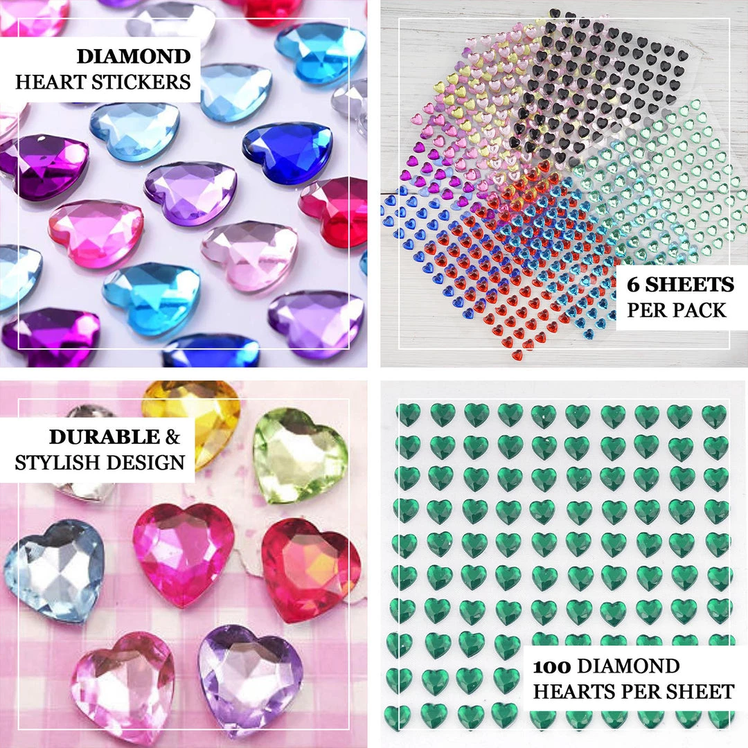 HIER_5150 Chargers & Centerpieces 600 Pcs | Hunter Green Heart Shape Stick-On Diamond Rhinestone Stickers, DIY Self Adhesive Gemstone Jewel Stickers 4 HIER_5150 Chargers & Centerpieces 600 Pcs | Hunter Green Heart Shape Stick-On Diamond Rhinestone Stickers, DIY Self Adhesive Gemstone Jewel Stickers