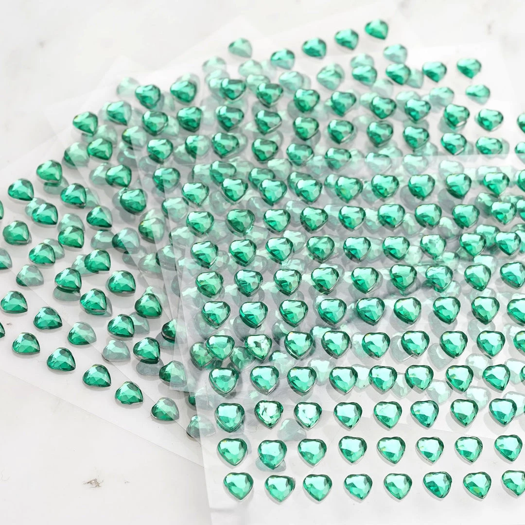 HIER_5150 Chargers & Centerpieces 600 Pcs | Hunter Green Heart Shape Stick-On Diamond Rhinestone Stickers, DIY Self Adhesive Gemstone Jewel Stickers 6 HIER_5150 Chargers & Centerpieces 600 Pcs | Hunter Green Heart Shape Stick-On Diamond Rhinestone Stickers, DIY Self Adhesive Gemstone Jewel Stickers