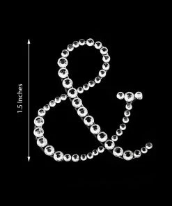 HIER_5150 12 Pack | 1.5" Clear Rhinestone Monogram Letter Jewel Sticker Self Adhesive DIY Diamond Decor - & Tabletop Decor 11 HIER_5150 12 Pack | 1.5