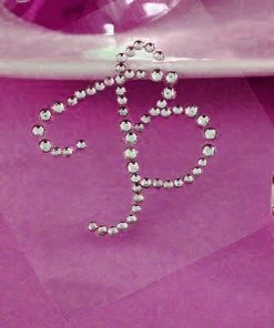 HIER_5150 12 Pack | 1.5" Clear Rhinestone Monogram Letter Jewel Sticker Self Adhesive DIY Diamond Decor Tabletop Decor 42 HIER_5150 12 Pack | 1.5