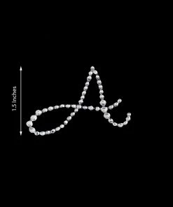 HIER_5150 12 Pack | 1.5" Clear Rhinestone Monogram Letter Jewel Sticker Self Adhesive DIY Diamond Decor - A Tabletop Decor 11 HIER_5150 12 Pack | 1.5