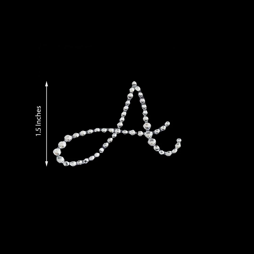 HIER_5150 12 Pack | 1.5" Clear Rhinestone Monogram Letter Jewel Sticker Self Adhesive DIY Diamond Decor - A Tabletop Decor 3 HIER_5150 12 Pack | 1.5" Clear Rhinestone Monogram Letter Jewel Sticker Self Adhesive DIY Diamond Decor - A Tabletop Decor
