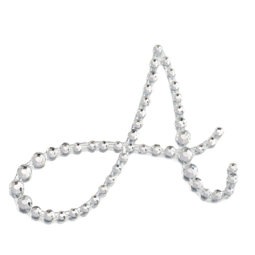 HIER_5150 12 Pack | 1.5" Clear Rhinestone Monogram Letter Jewel Sticker Self Adhesive DIY Diamond Decor Tabletop Decor 12 HIER_5150 12 Pack | 1.5" Clear Rhinestone Monogram Letter Jewel Sticker Self Adhesive DIY Diamond Decor Tabletop Decor