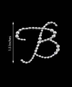 HIER_5150 12 Pack | 1.5" Clear Rhinestone Monogram Letter Jewel Sticker Self Adhesive DIY Diamond Decor - B 11 HIER_5150 12 Pack | 1.5