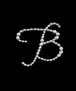 HIER_5150 12 Pack | 1.5" Clear Rhinestone Monogram Letter Jewel Sticker Self Adhesive DIY Diamond Decor - B 17 HIER_5150 12 Pack | 1.5
