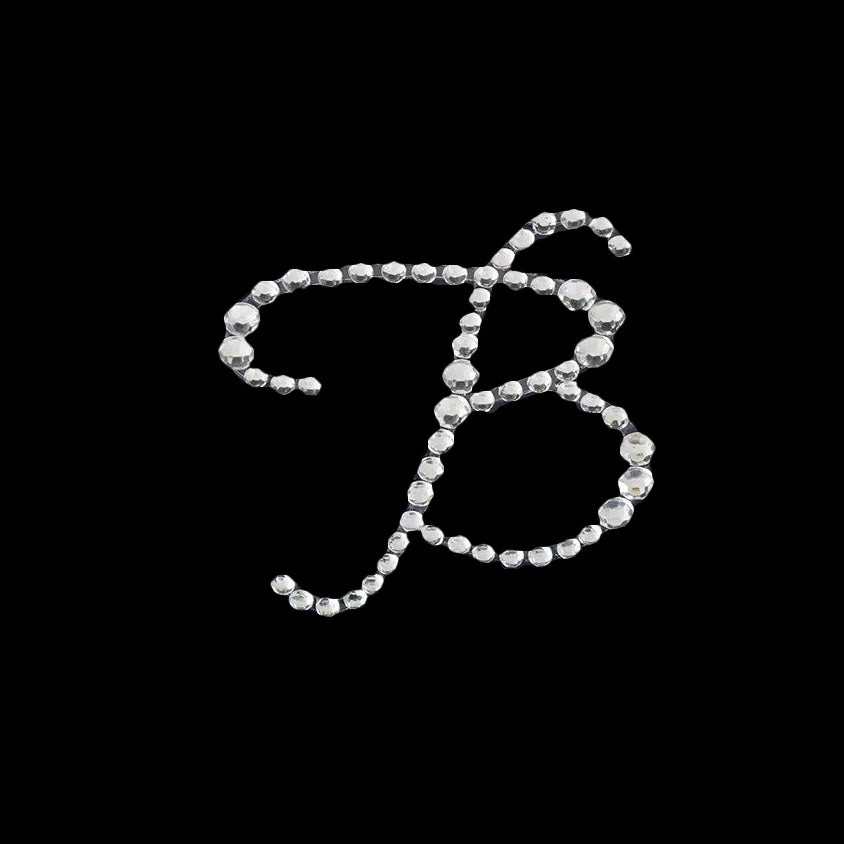 HIER_5150 12 Pack | 1.5" Clear Rhinestone Monogram Letter Jewel Sticker Self Adhesive DIY Diamond Decor - B 9 HIER_5150 12 Pack | 1.5" Clear Rhinestone Monogram Letter Jewel Sticker Self Adhesive DIY Diamond Decor - B