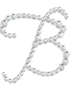 HIER_5150 12 Pack | 1.5" Clear Rhinestone Monogram Letter Jewel Sticker Self Adhesive DIY Diamond Decor Tabletop Decor 38 HIER_5150 12 Pack | 1.5