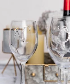 HIER_5150 12 Pack | 1.5" Clear Rhinestone Monogram Letter Jewel Sticker Self Adhesive DIY Diamond Decor - L 16 HIER_5150 12 Pack | 1.5