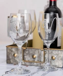 HIER_5150 12 Pack | 1.5" Clear Rhinestone Monogram Letter Jewel Sticker Self Adhesive DIY Diamond Decor Tabletop Decor 41 HIER_5150 12 Pack | 1.5