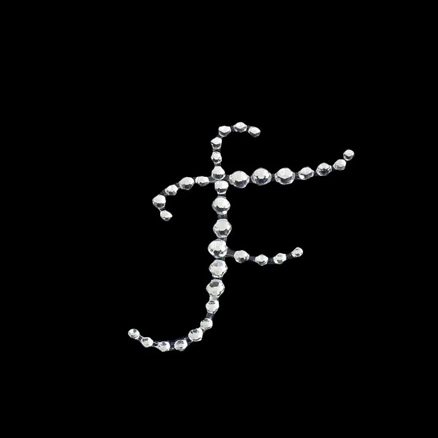 HIER_5150 12 Pack | 1.5" Clear Rhinestone Monogram Letter Jewel Sticker Self Adhesive DIY Diamond Decor - F 9 HIER_5150 12 Pack | 1.5" Clear Rhinestone Monogram Letter Jewel Sticker Self Adhesive DIY Diamond Decor - F