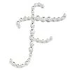 HIER_5150 12 Pack | 1.5" Clear Rhinestone Monogram Letter Jewel Sticker Self Adhesive DIY Diamond Decor - F