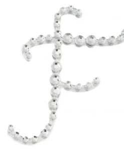 HIER_5150 12 Pack | 1.5" Clear Rhinestone Monogram Letter Jewel Sticker Self Adhesive DIY Diamond Decor - F