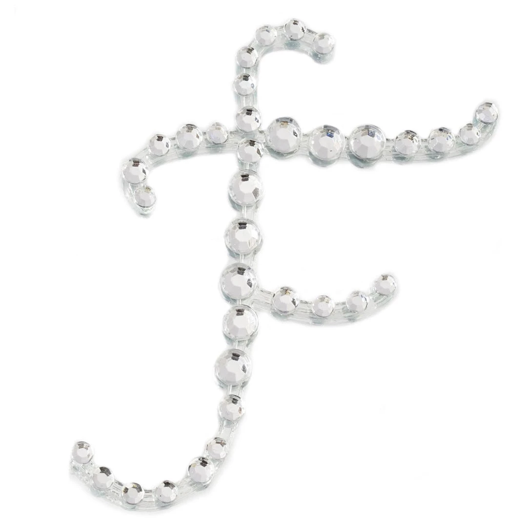 HIER_5150 12 Pack | 1.5" Clear Rhinestone Monogram Letter Jewel Sticker Self Adhesive DIY Diamond Decor - F 1 HIER_5150 12 Pack | 1.5" Clear Rhinestone Monogram Letter Jewel Sticker Self Adhesive DIY Diamond Decor - F