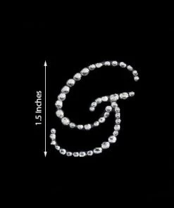 HIER_5150 12 Pack | 1.5" Clear Rhinestone Monogram Letter Jewel Sticker Self Adhesive DIY Diamond Decor - G Tabletop Decor 11 HIER_5150 12 Pack | 1.5