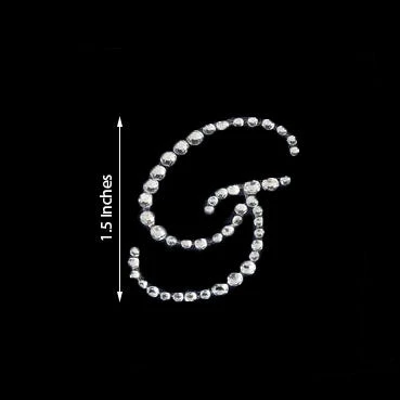 HIER_5150 12 Pack | 1.5" Clear Rhinestone Monogram Letter Jewel Sticker Self Adhesive DIY Diamond Decor - G Tabletop Decor 3 HIER_5150 12 Pack | 1.5" Clear Rhinestone Monogram Letter Jewel Sticker Self Adhesive DIY Diamond Decor - G Tabletop Decor