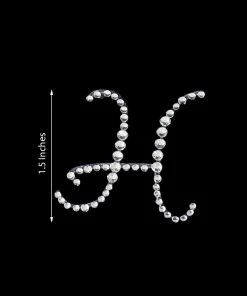 HIER_5150 12 Pack | 1.5" Clear Rhinestone Monogram Letter Jewel Sticker Self Adhesive DIY Diamond Decor - H 11 HIER_5150 12 Pack | 1.5