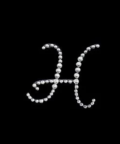 HIER_5150 12 Pack | 1.5" Clear Rhinestone Monogram Letter Jewel Sticker Self Adhesive DIY Diamond Decor - H 17 HIER_5150 12 Pack | 1.5