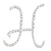 HIER_5150 12 Pack | 1.5" Clear Rhinestone Monogram Letter Jewel Sticker Self Adhesive DIY Diamond Decor - H