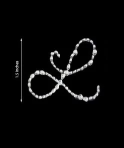 HIER_5150 12 Pack | 1.5" Clear Rhinestone Monogram Letter Jewel Sticker Self Adhesive DIY Diamond Decor - L 11 HIER_5150 12 Pack | 1.5