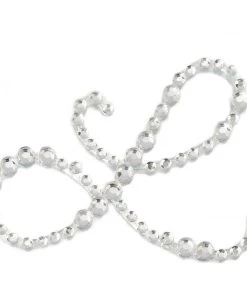 HIER_5150 12 Pack | 1.5" Clear Rhinestone Monogram Letter Jewel Sticker Self Adhesive DIY Diamond Decor - L