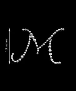HIER_5150 Tabletop Decor 12 Pack | 1.5" Clear Rhinestone Monogram Letter Jewel Sticker Self Adhesive DIY Diamond Decor - M 11 HIER_5150 Tabletop Decor 12 Pack | 1.5