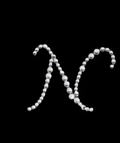 HIER_5150 12 Pack | 1.5" Clear Rhinestone Monogram Letter Jewel Sticker Self Adhesive DIY Diamond Decor - N 17 HIER_5150 12 Pack | 1.5