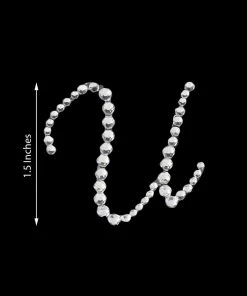 HIER_5150 12 Pack | 1.5" Clear Rhinestone Monogram Letter Jewel Sticker Self Adhesive DIY Diamond Decor - U 11 HIER_5150 12 Pack | 1.5