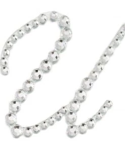 HIER_5150 12 Pack | 1.5" Clear Rhinestone Monogram Letter Jewel Sticker Self Adhesive DIY Diamond Decor Tabletop Decor 66 HIER_5150 12 Pack | 1.5